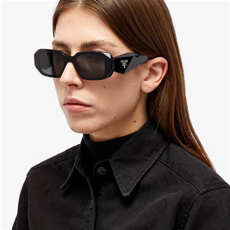 prada pr 17ws sunglasses 1ab5s0 black|Prada Symbole Rectangular Women's Sunglasses, PR 17WS.